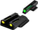 Truglo TG-TG131Rt2Y TFO 3-Dot Set Fiber Optic Green Front/ Yellow Rear With Nitride Fortress Frame Ruger LC9 LC9S