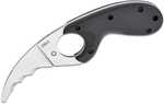 CRKT Bear Claw Fixed Blade Knife 2-2/5" Veff Serrated Hawksbill Blade Black