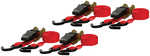 CURT 16' Red Cargo Straps w/"S" Hooks - 500 lbs - 4 Pack