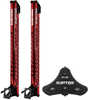 Minn Kota Raptor Bundle Pair - 8' Red Shallow Water Anchors w/Active Anchoring &amp; Footswitch Included