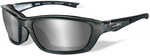 Wiley X Brick Sunglasses - Silver Flash Lens - Crystal Metallic Frame
