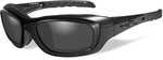 Wiley X Gravity Sunglasses - Smoke Grey Lens - Matte Black Frame w/Rx Rim