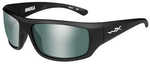 Wiley X Omega Sunglasses - Polarized Platinum Flash Green Lens - Matte Black Frame