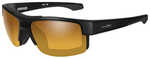 Wiley X Compass Sunglasses - Polarized Venice Gold Mirror Lens - Matte Black Frame