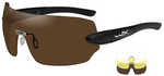 Wiley X Detection Sunglasses - Clear, Yellow & Copper Lens - Matte Black Frame