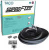 TACO SuproFlex Rub Rail Kit - Black w/Flex Chrome Insert - 2"H x 1.2"W x 80'L