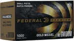 Federal Premium Gold Medal Pistol Primers Small 1000 ct. HAZ Model: GM100M