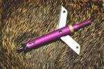 Material: Aluminum Color: Purple Type: BROADHEADS Mechanical: Y Grain: 100 Diameter: 1.75" Other FEATURES:: Hidden Blade Technology And A Rock Solid Titanium Rip-Tip, High Performance Crossbow