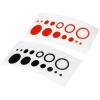 Circle and dot lens decals.