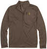 Browning Early Season Shirt Long Sleeve 3/4 Zip Major Brown Medium