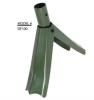 Sturdy, octagonal aluminum tubing for better grip. Sure Snap telescopic extension. Stainless steel spring buttons. Marsh green color. For use with Duck Web Feet or Push Pole Paddle.