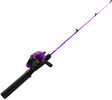 ZEBCO DOCK DEMON PURPLE 30" 1PC M SC COMBO 6#. Thereâ€™s a lot to like about this small but mighty rod and reel combo. The 30-inch solid fiberglass rod is virtually unbreakable and rigid enough to per...