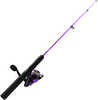 ZEBCO DOCK DEMON PURPLE 30" 1PC M SP COMBO 6#. Thereâ€™s a lot to like about this small but mighty rod and reel combo. The 30-inch solid fiberglass rod is virtually unbreakable and rigid enough to per...