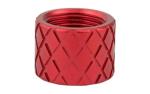 Backup Tactical Hash Marks Pistol Thread Protector Red Finish 1/2 x 28 RH HASH-RED