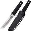 Cold Steel Kobun 5.5" Fixed Blade Knife Tanto Point Serrated Edge AUS 8A/Polished Black Kraton Secure-Ex Sheath 17TS