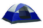 The Stansport Teton 8 Family Tent measures 8'x10' and has a center height of 72" high which allows most the ability to stand up.  Sleeps 3 people plus their gear comfortably.  There is one large D sha...