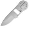 The 5 O'clock Knife, constructed of stainless steel, provides a fixed blade and an overall blade length of 5 inches. This knife also features a graphic of a clock face pointing to 5 o'clock to go alon...