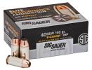 40 S&W 180 Grain Jacketed Hollow Point 50 Rounds Sig Sauer Ammunition