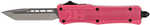 Cobra TEC Knives LLC CTK-1 Small 2.75" 440C Stainless Steel Black Tanto Pink Zinc-Aluminum Alloy