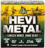 Driven by pattern density technology, HEVI-Metal Longer Range is all about more pellets on target at longer range. It features a 30% layer of bismuth which is one shot size smaller than the 70% steel....