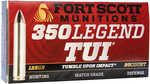 Fort Scott Munitions .350 Legend TUI Ammo Is a Match Grade Bullet Made Of Solid Copper And engineered To Tumble Upon Impact providing Devastating Stopping Power. While Designed as Precision Ammo For R...