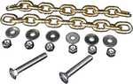 Type/Color: Chain Size/Finish: 3/8" Chain 12 LINKS (2) Material: Zinc Plated Other FEATURES:: 2-12 Link Zinc Plated CHAINS 2- 7/16 Carriage Bolts 6-Nut 6-WASHERS