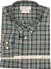 Beretta Men's Drip Dry Long Sleeve in Green/Blue Check Size Large