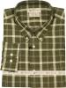 Beretta Men's Drip Dry Long Sleeve Shirt in Green/Beige Check Size X-Large