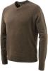 Beretta MEN'S Classic V-Neck Sweater in Brown Size Small