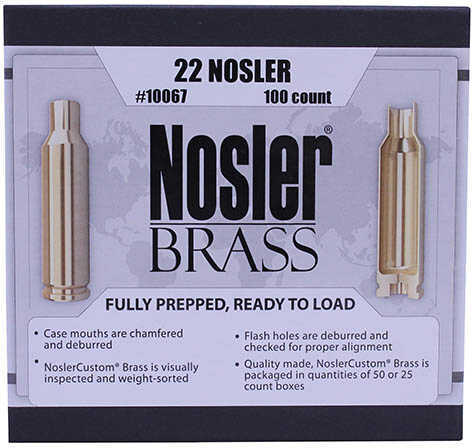 Nosler Custom Brass 22 100 pk.