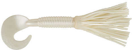 Berkley Bearded Single Tail Grub Soft Bait 3 1/2" Length, Pearl White, Per 6 Md: 1437045