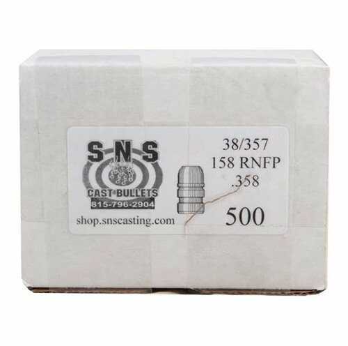 SNS Cast Bullet 38 Caliber .357 Dia. 158 Grain RNFP box of 500