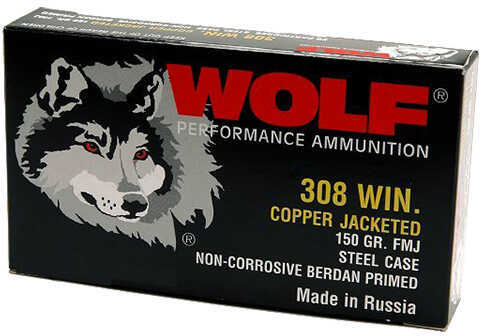 308 Win 145 Grain Full Metal Jacket 20 Rounds Wolf Ammunition 308 Winchester