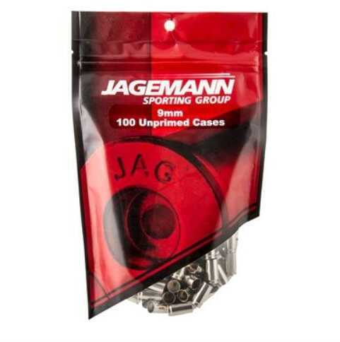 JAGEMANN 9MM Unprimed Brass 100/Bag