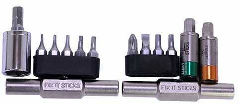 Leupold Fix-It Sticks Hunter Kit Hex/Torx/Philips Flat Bits 1/4"-1/2" Socket Mount Adapter 25in-lb & 45in-lb Torque Limi