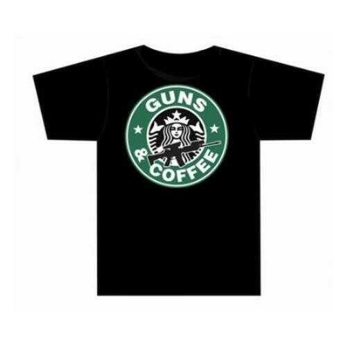 TUFF Products Guns And Coffee T-Shirt Black - Lg