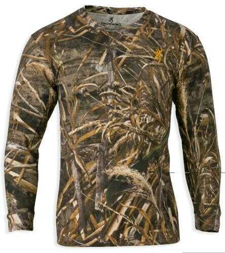 Browning Wasatch Cotton Long Sleeve T-Shirt- Realtree Max5 Size XXL