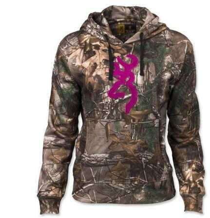 Browning Wasatch Performance Hoodie Mossy Oak/ Break Up Country/pink Size-small