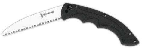 Browning 322922 Camp Folding Saw 5.125" 4116 Stainless Steel Saw Rubber Black                                           