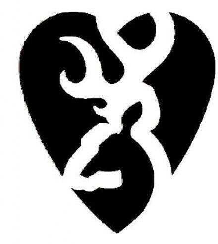 Browning Decal Heartbreaker 5" White