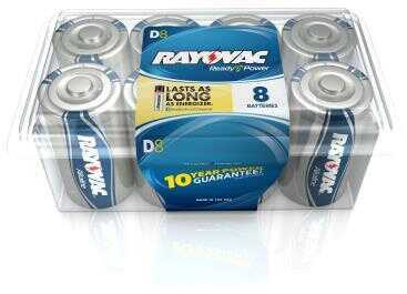 Ray-o-vac Alkaline Battery D 8 Pack