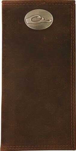Drake Leather Checkbook Wallet Brown