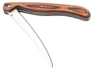 Sarge Knives Folding Fillet Knife, 440 Stainless 5-7/8" Blade With Case, Wood River Md: SK-131