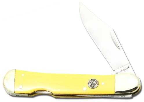 Sarge Folding Knife Lockback Single Blade Yellow Handle Model: SK-211