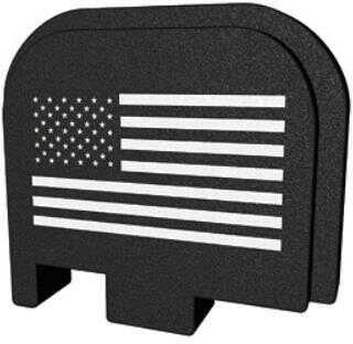Bastion Slide Back Plate American Flag Black and White Fits Glock 43 BASGL-043-BW-USAFLG