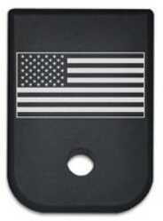 Bastion American Flag Magazine Base Plate Black Fits Glock 9/40 BASGL-940-BW-USAFLG
