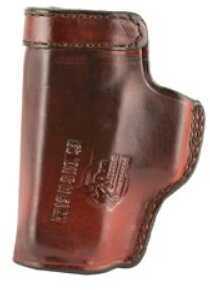 Don Hume H715-M Clip-On Holster Inside the Pant Fits Glock 43 Right Hand Brown Leather J169190R