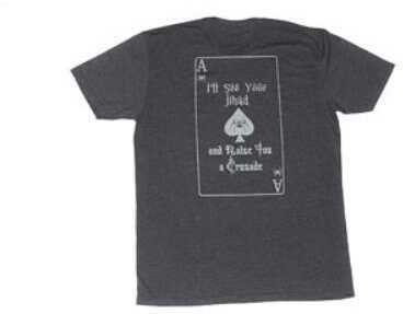 Spikes Tactical Crusade Ace Of Spades Tee Shirt XXL Charcoal SGT1070-2X