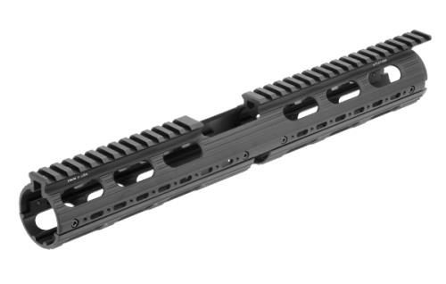 Leapers Inc. - UTG Handguard Fits AR Rifles 15" Super Slim Drop-in Black Includes two 2-Slot and two 4-Slot rail section