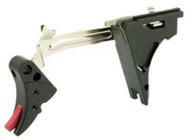 ZEV Technologies Fulcrum Drop in Trigger Kit Adjustable 2-6 lbs Fits Glock 40 S&W Gen 4 Black w/ Red Safety FUL-ADJ-DRP-